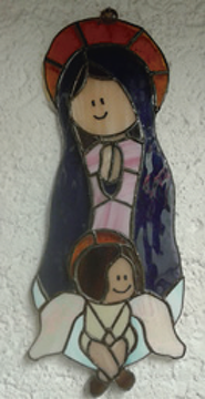 virgen en cinta de cobre